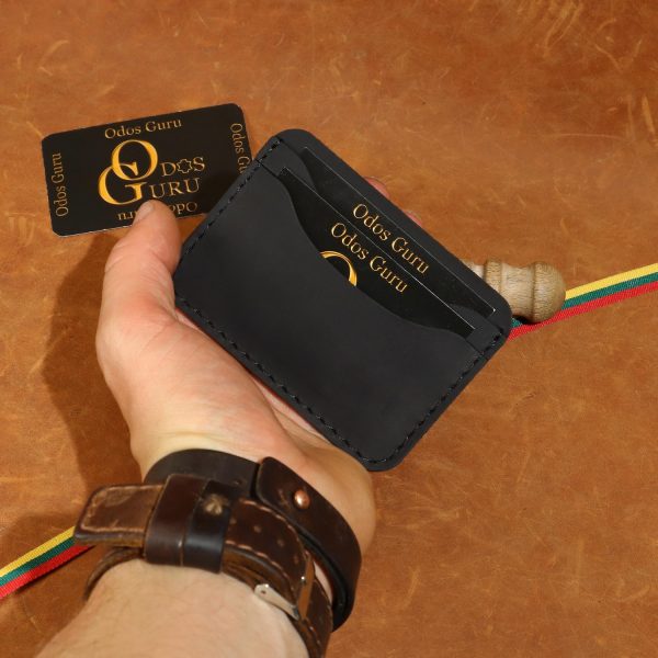 Minimalistinė odinė piniginė, maža odinė piniginė, Lietuviška mini piniginė, Lietuviškos minimalistinės piniginės, mažos piniginės