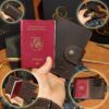 Lietuviškas Paso dėklas piniginė su Vyčiu, Odinis paso dėklas piniginė, Verslo klasės piniginė su paso dėklu, kelioninė piniginė, kelioninės